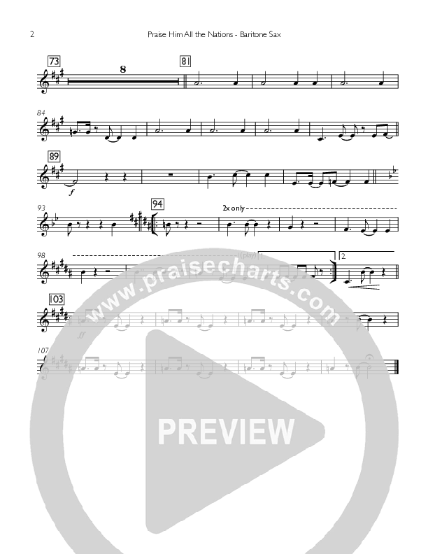 Praise Him All The Nations Bari Sax (You Remain)