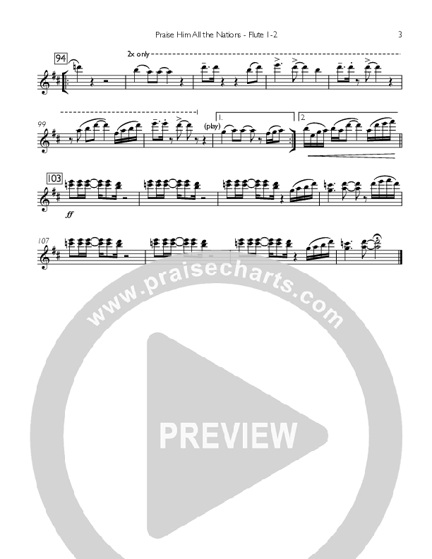 Praise Him All The Nations Flute 1/2 (You Remain)