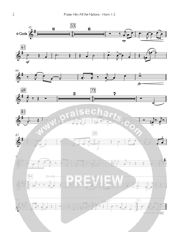 Praise Him All The Nations French Horn 1/2 (You Remain)