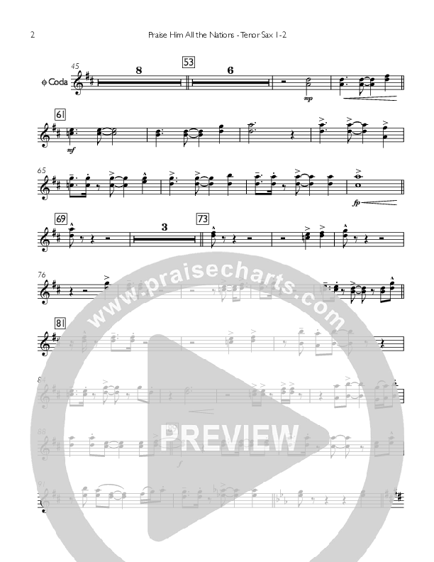 Praise Him All The Nations Tenor Sax 1/2 (You Remain)