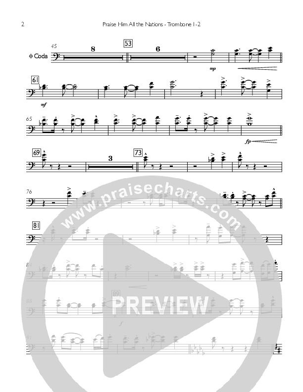 Praise Him All The Nations Trombone 1/2 (You Remain)