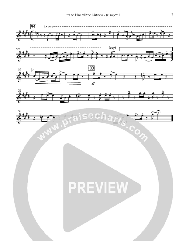 Praise Him All The Nations Trumpet 1 (You Remain)