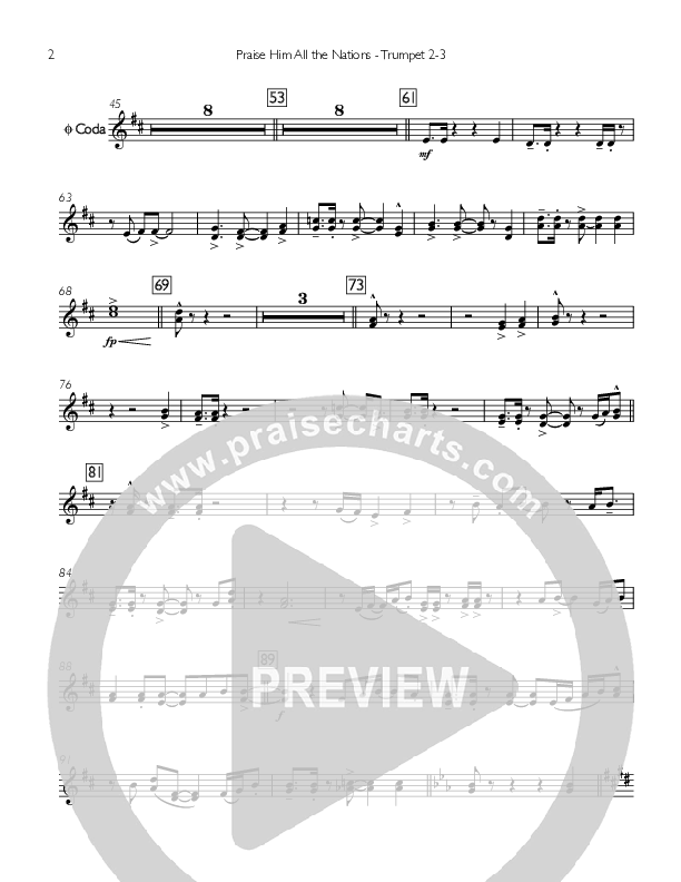 Praise Him All The Nations Trumpet 2/3 (You Remain)