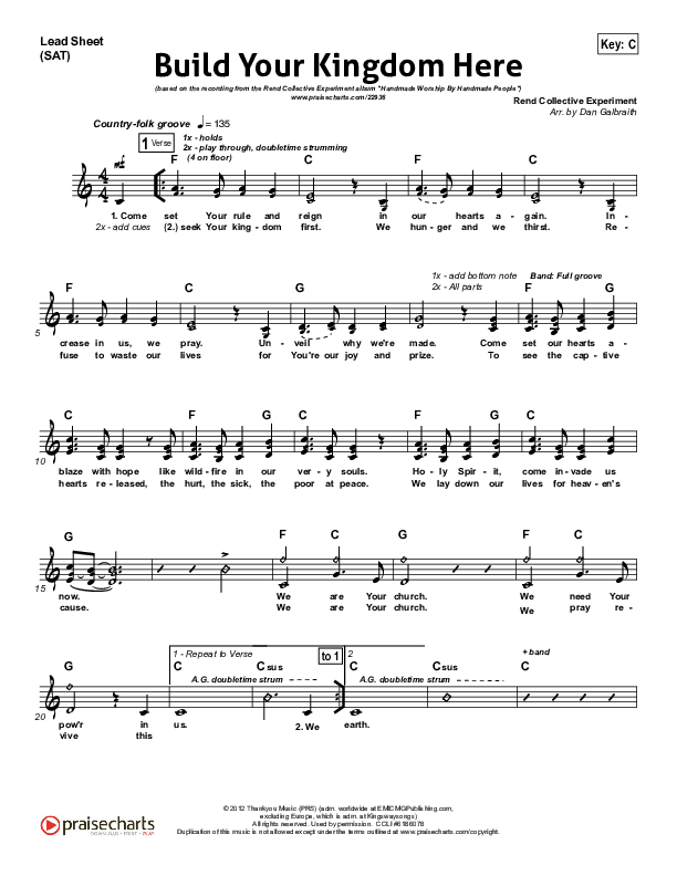 Refuge Lead Sheet (SAT) (Since Then)