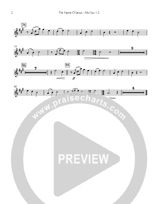 The Name Of Jesus Alto Sax 1/2 (You Remain)