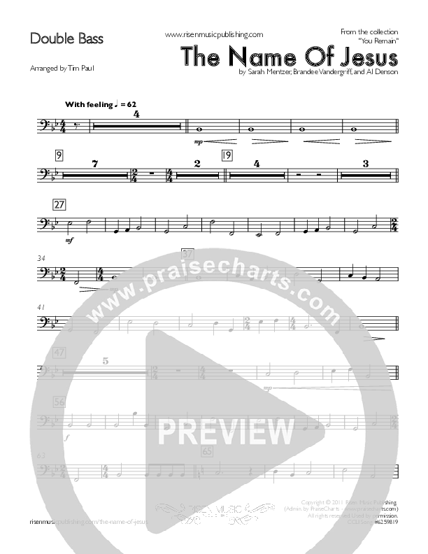 The Name Of Jesus Double Bass (You Remain)