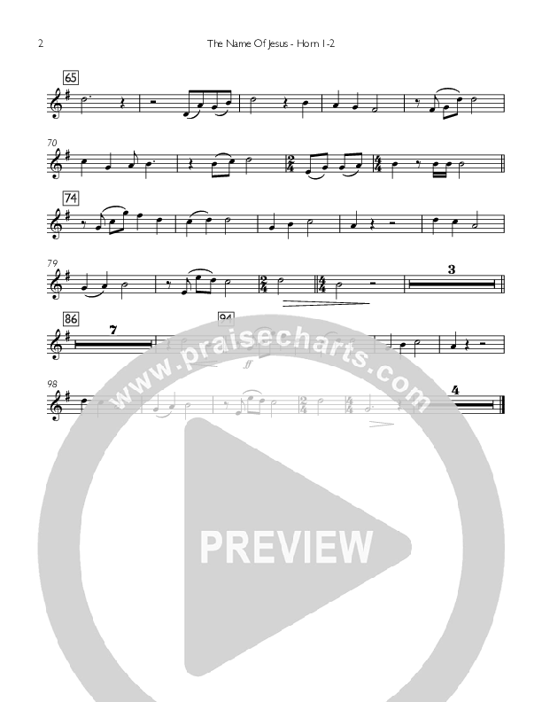 The Name Of Jesus French Horn 1/2 (You Remain)