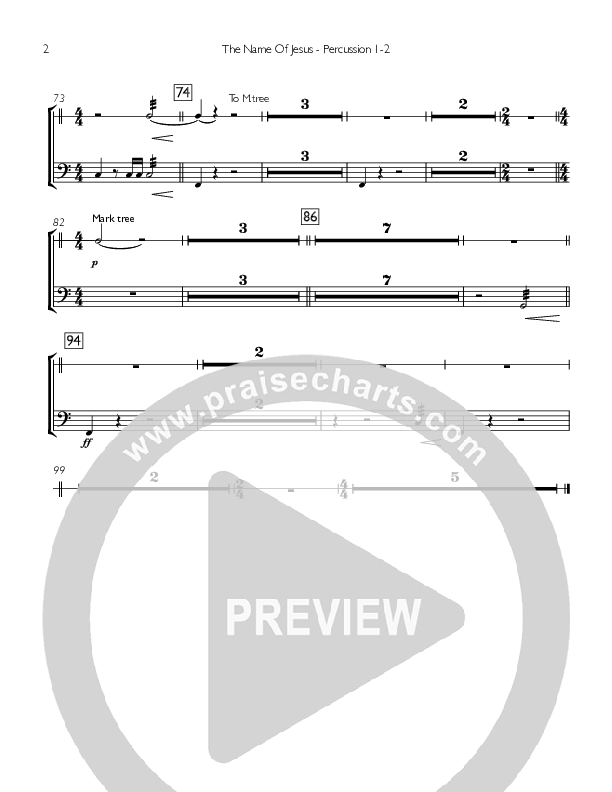 The Name Of Jesus Percussion 1/2 (You Remain)