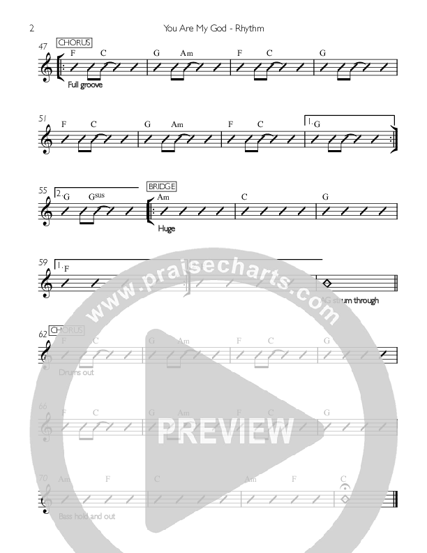 You Are My God Rhythm Chart (Since Then)