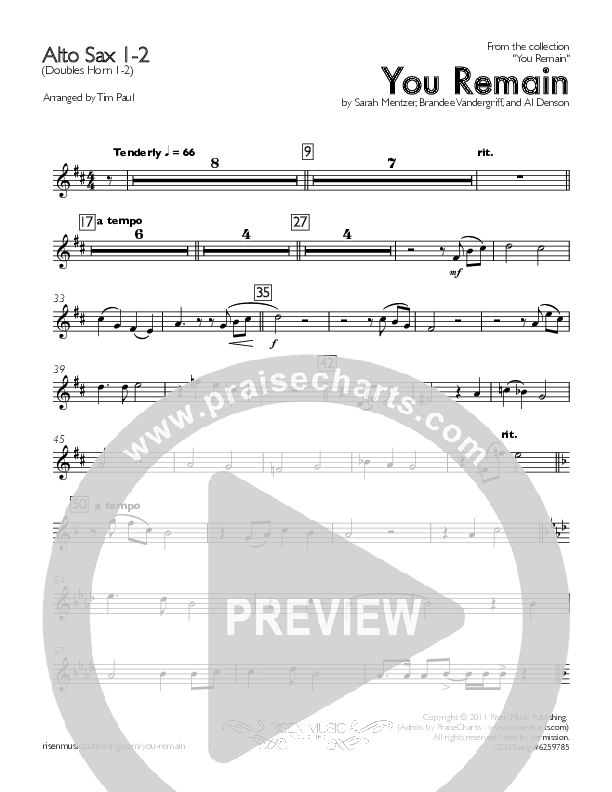 You Remain Alto Sax 1/2 (You Remain)