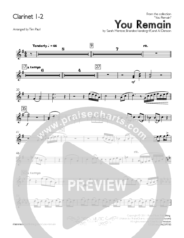 You Remain Clarinet 1/2 (You Remain)