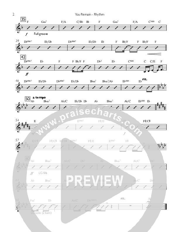 You Remain Rhythm Chart (You Remain)