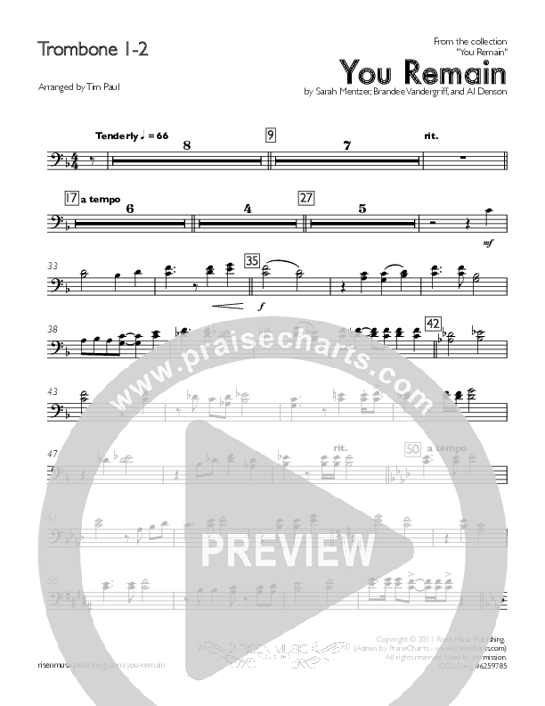 You Remain Trombone 1/2 (You Remain)