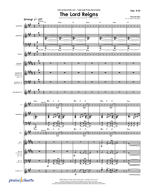 The Lord Reigns Conductor's Score (Klaus)