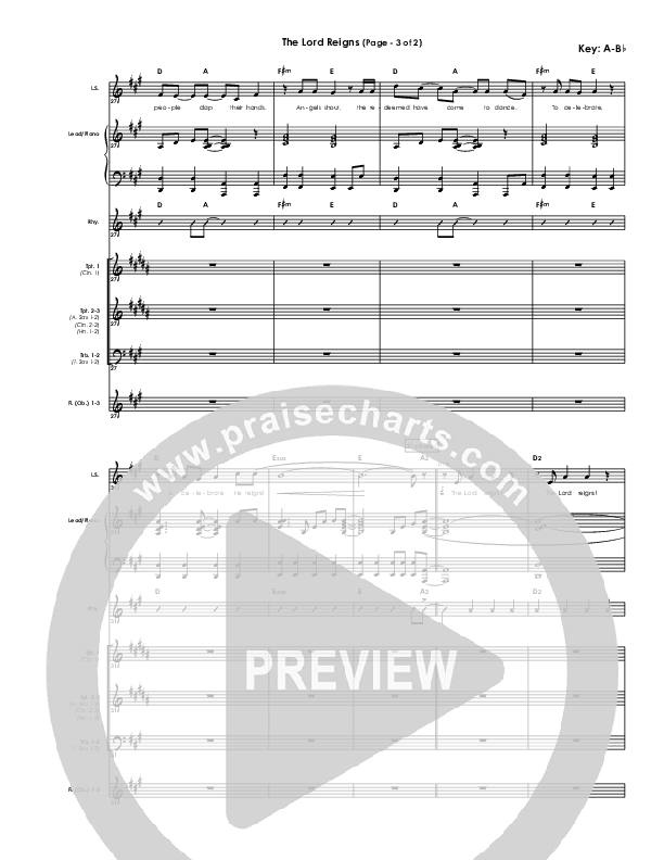 The Lord Reigns Conductor's Score (Klaus)