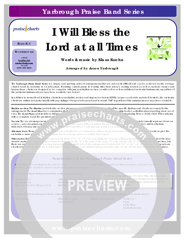 The Lord Reigns Orchestration (Klaus)