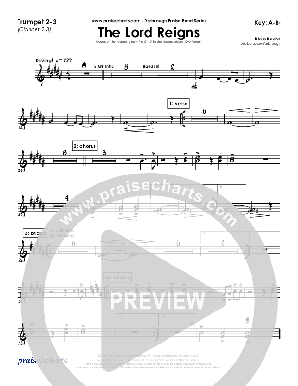 The Lord Reigns Trumpet 2/3 (Klaus)