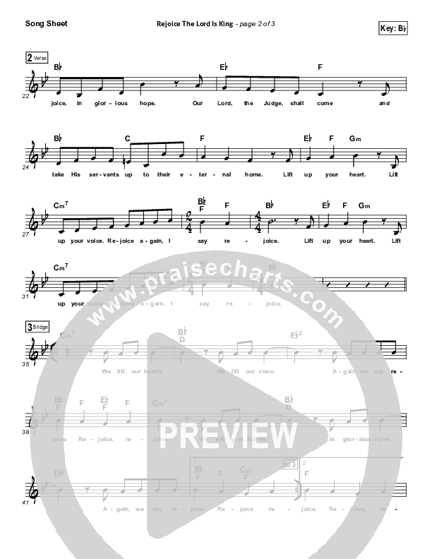 Rejoice The Lord Is King Lead (SAT) (Tommy Walker)