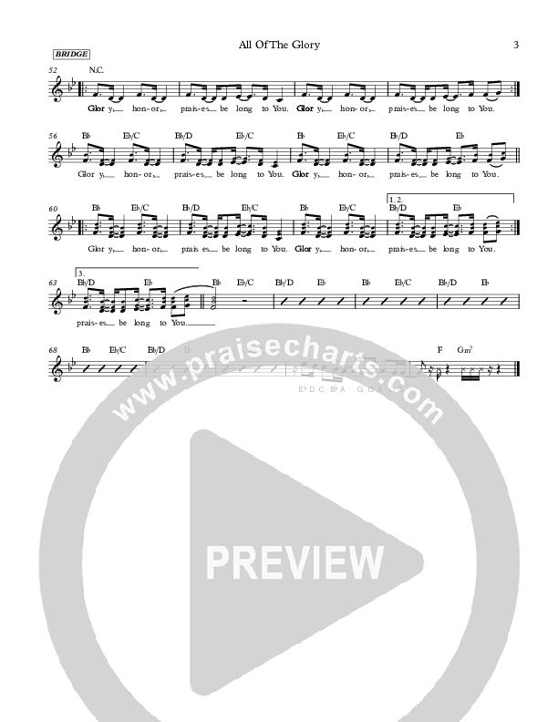 All Of The Glory Lead Sheet (Josh Lopez / Jermaine Rodriguez / William McGowen)