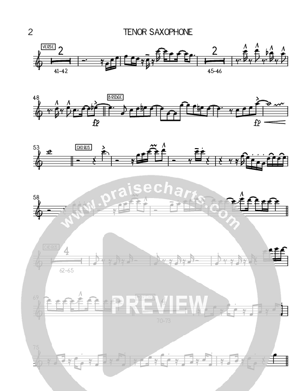 All Of The Glory Tenor Sax 2 (Josh Lopez / Jermaine Rodriguez / William McGowen)