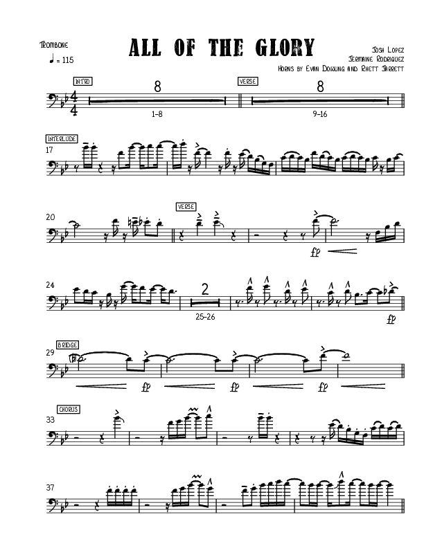 All Of The Glory Trombone (Josh Lopez / Jermaine Rodriguez / William McGowen)