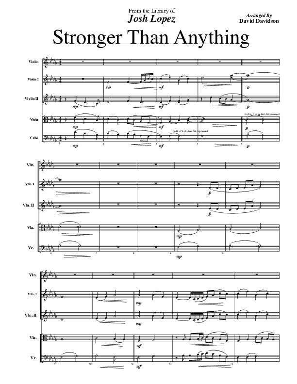 Stronger Than Anything String Ensemble (Josh Lopez / David Davidson)