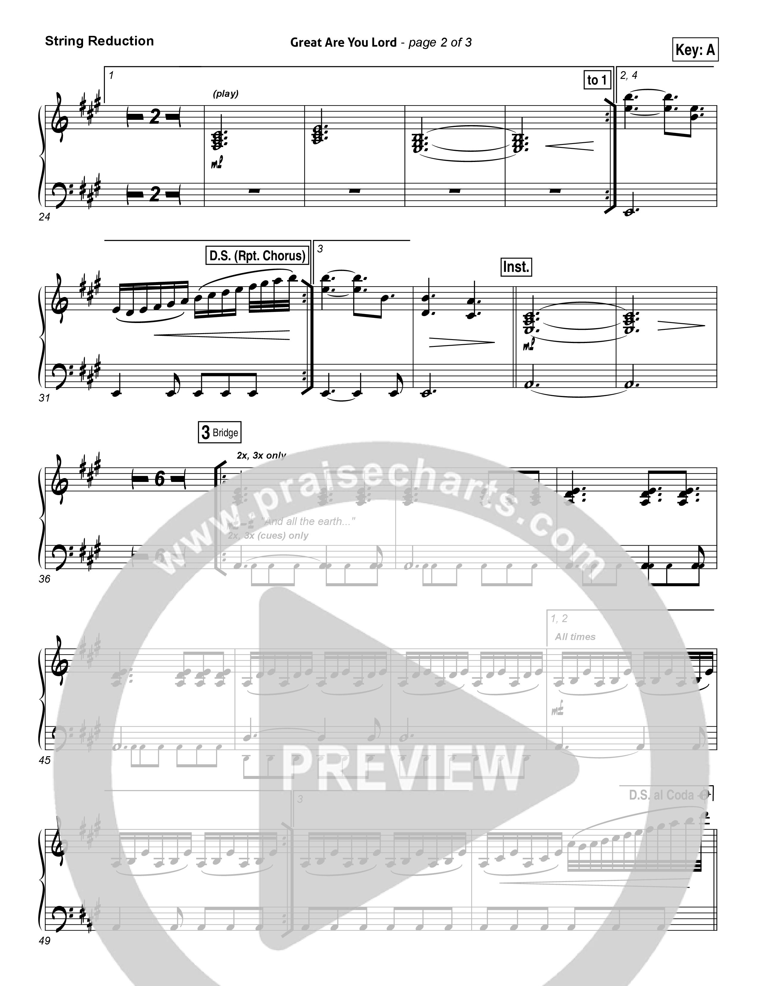 Great Are You Lord String Reduction (All Sons & Daughters)