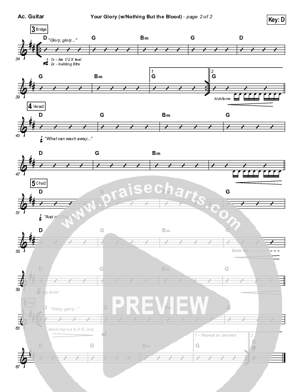 Your Glory (with Nothing But The Blood) Acoustic Guitar (All Sons & Daughters)