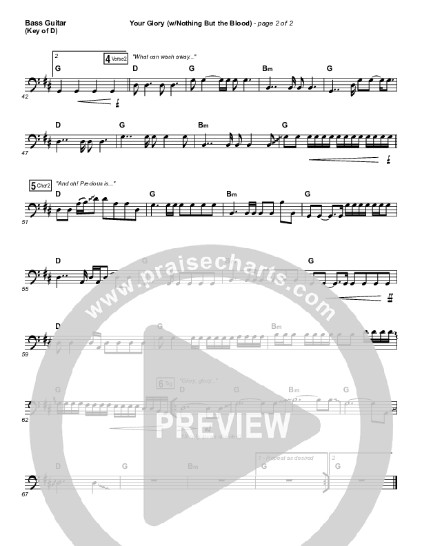 Your Glory (with Nothing But The Blood) Bass Guitar (All Sons & Daughters)