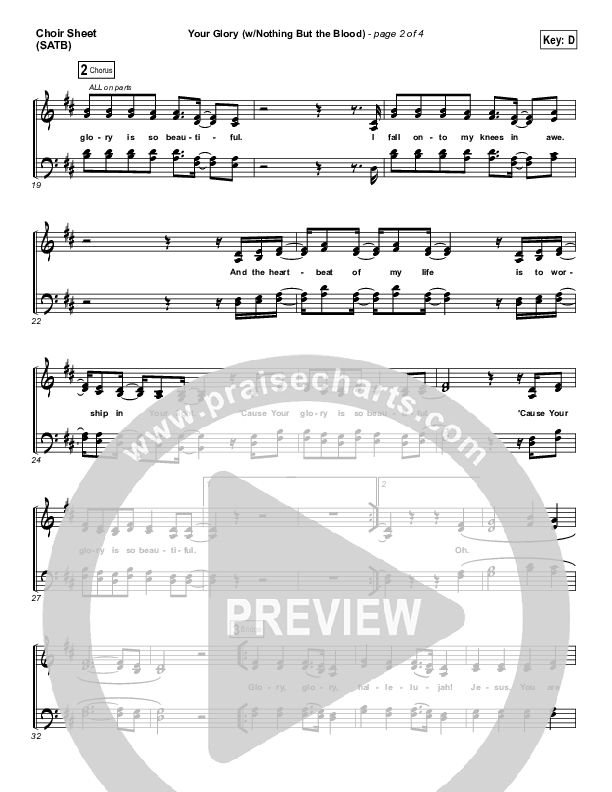 Your Glory (with Nothing But The Blood) Choir Vocals (SATB) (All Sons & Daughters)