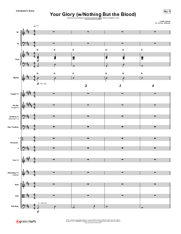 Your Glory (with Nothing But The Blood) Orchestration (All Sons & Daughters)