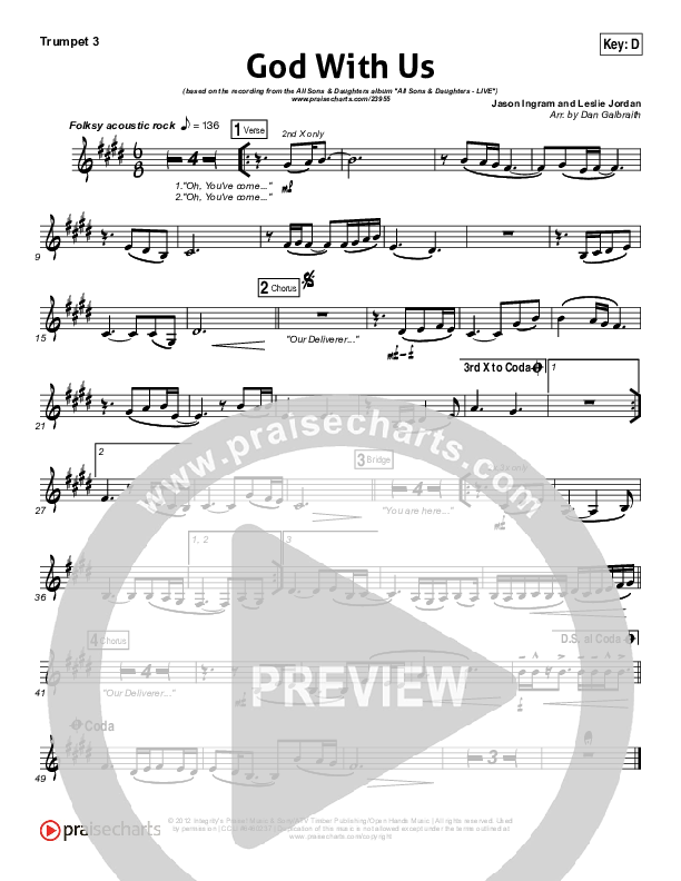 God With Us Trumpet 3 (All Sons & Daughters)