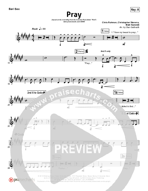 Pray Bari Sax (Sanctus Real)