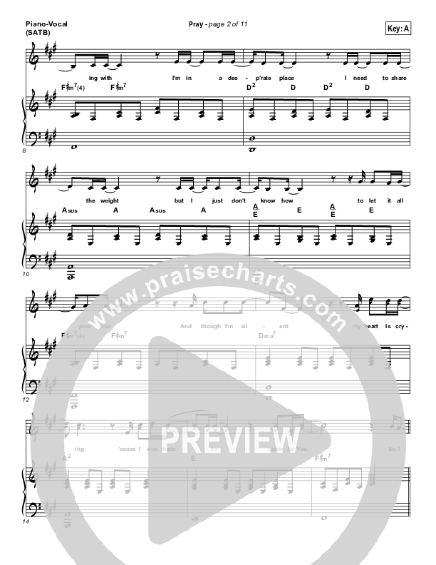 Pray Piano/Vocal Pack (Sanctus Real)