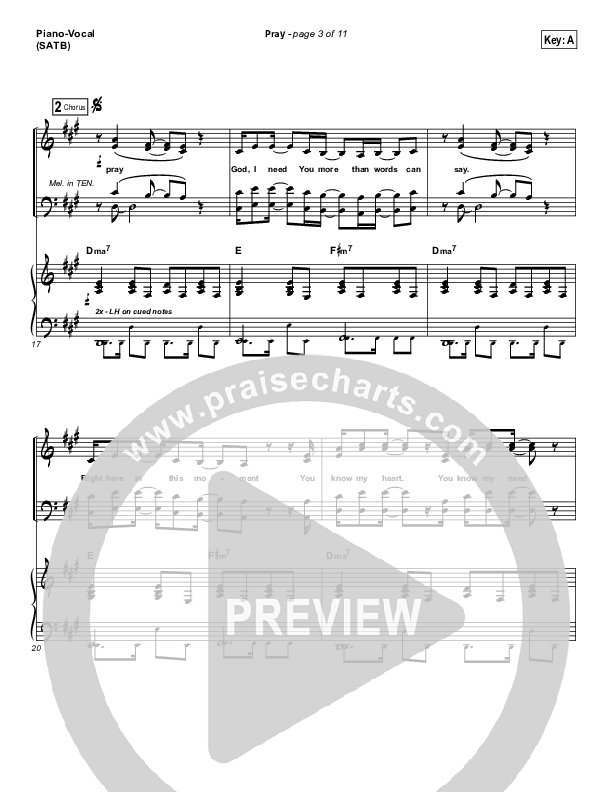 Pray Piano/Vocal Pack (Sanctus Real)