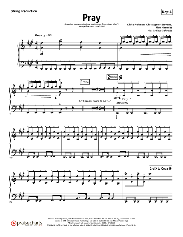 Pray String Pack (Sanctus Real)