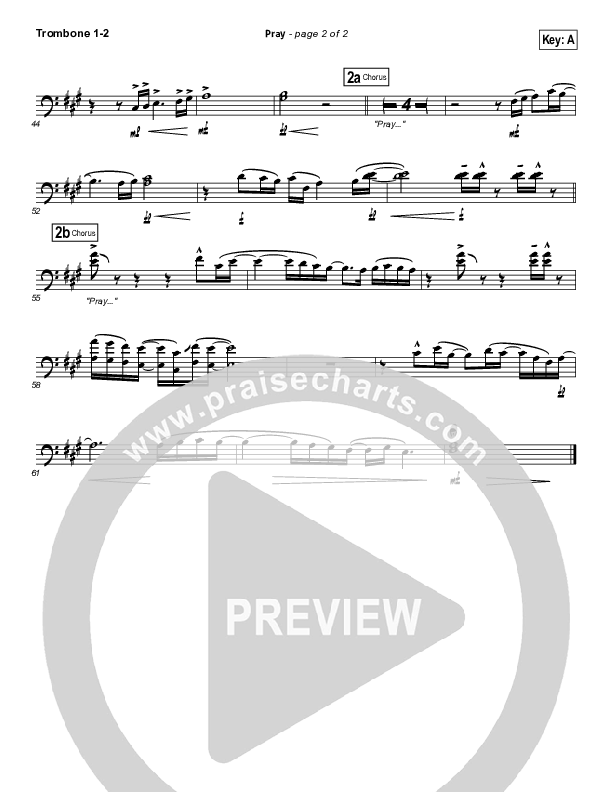 Pray Trombone 1/2 (Sanctus Real)