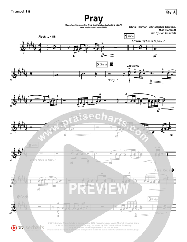 Pray Trumpet 1,2 (Sanctus Real)