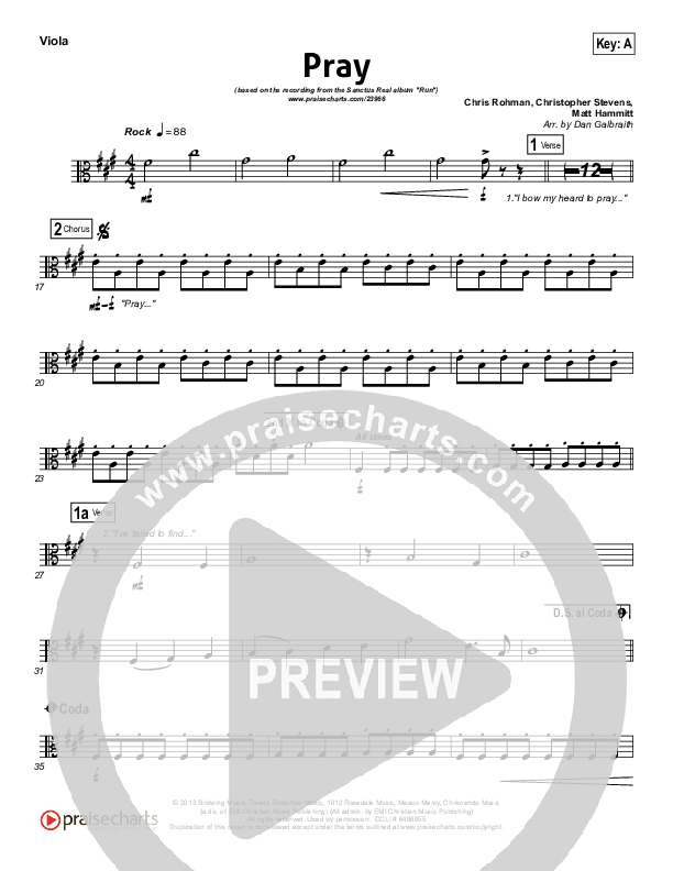 Pray Viola (Sanctus Real)