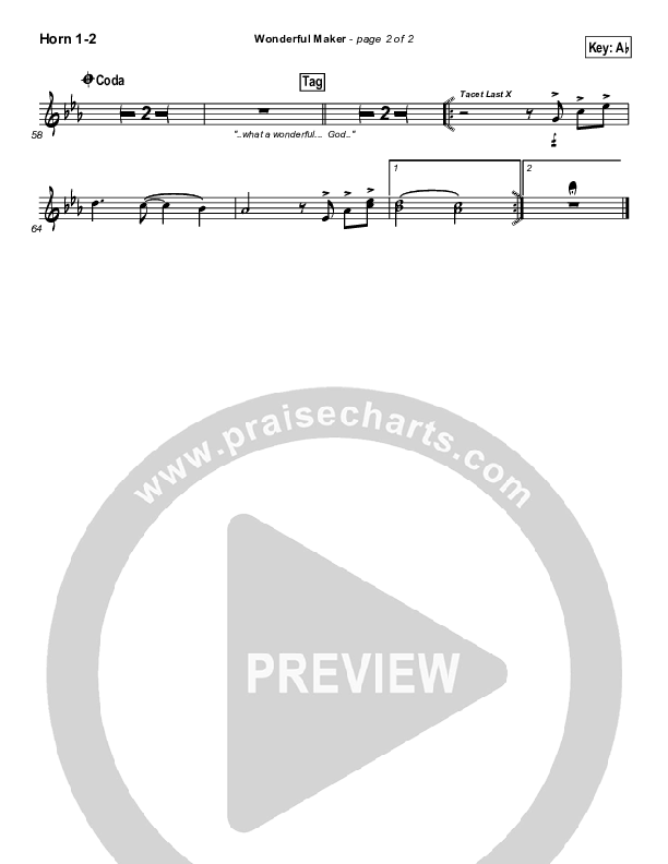 Wonderful Maker French Horn 1/2 (Chris Tomlin)