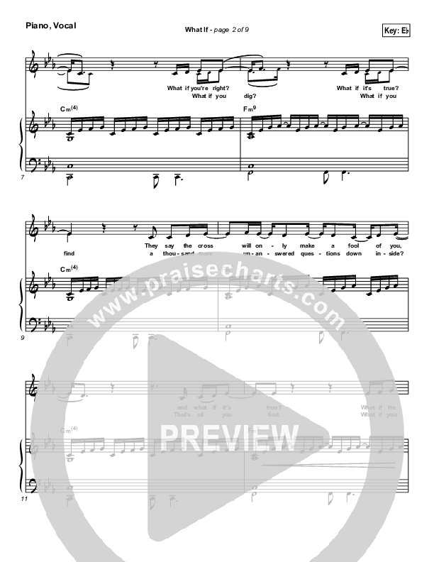 What If Piano/Vocal (SATB) (Nichole Nordeman)