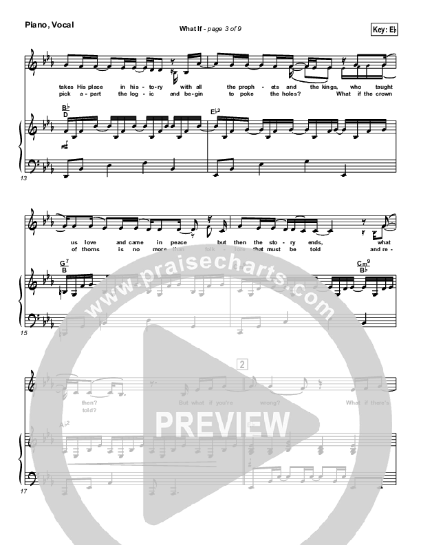 What If Piano/Vocal (SATB) (Nichole Nordeman)