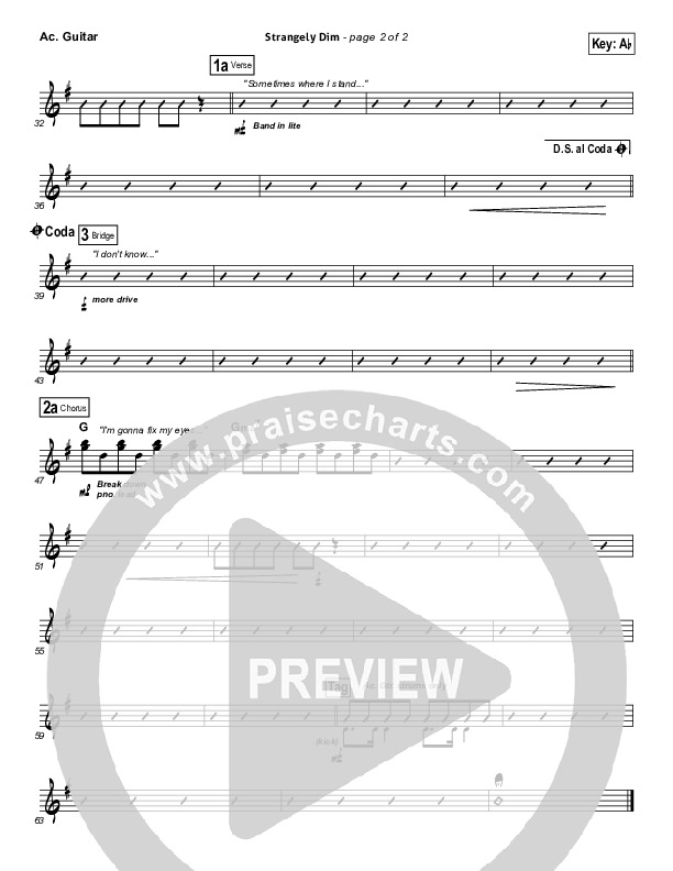 Strangely Dim Acoustic Guitar (Francesca Battistelli)