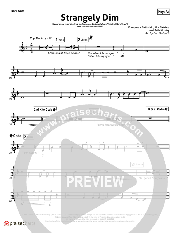 Strangely Dim Bari Sax (Francesca Battistelli)