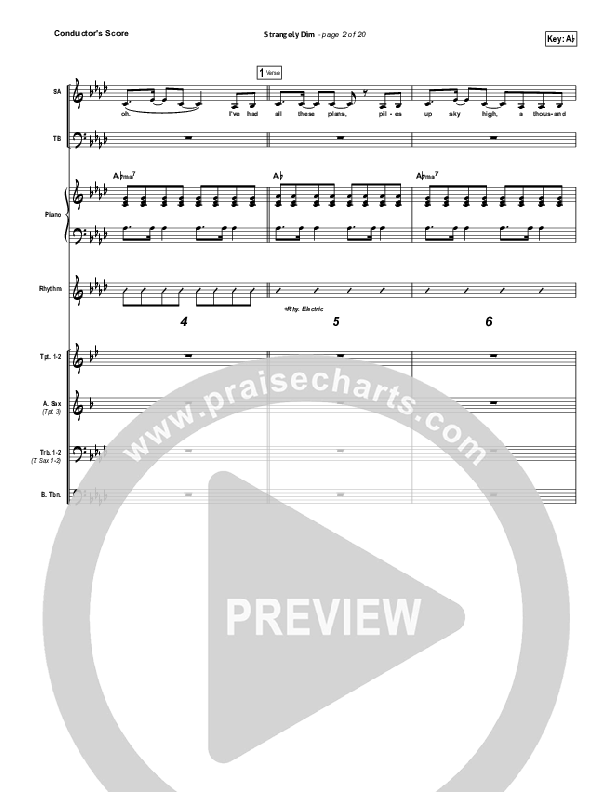 Strangely Dim Conductor's Score (Francesca Battistelli)