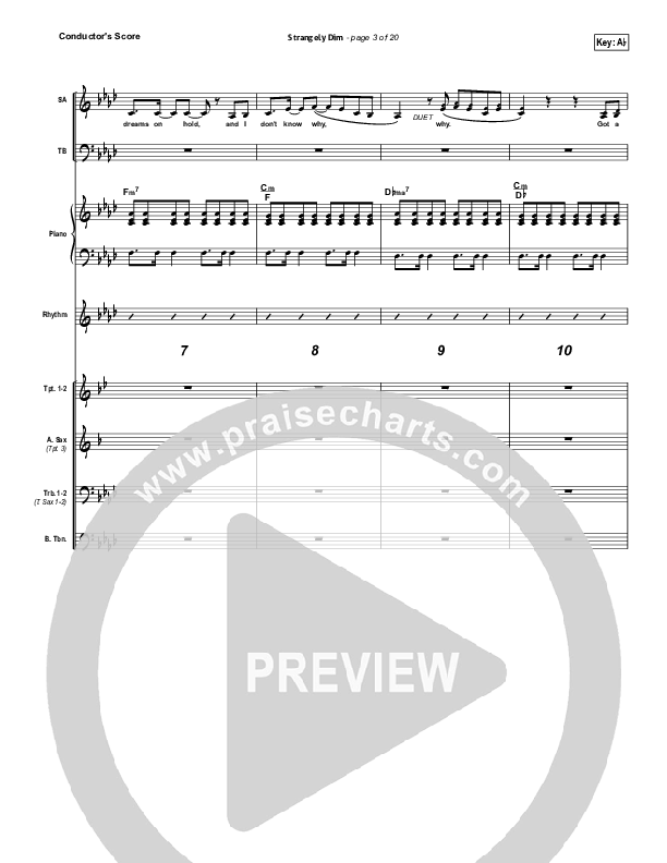 Strangely Dim Conductor's Score (Francesca Battistelli)