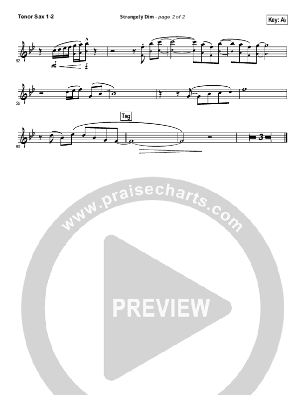 Strangely Dim Tenor Sax 1/2 (Francesca Battistelli)