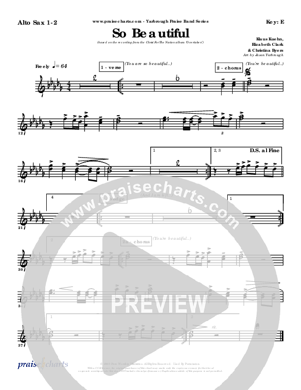 So Beautiful Alto Sax 1/2 (Klaus)