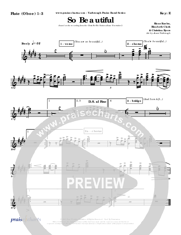 So Beautiful Flute/Oboe 1/2/3 (Klaus)