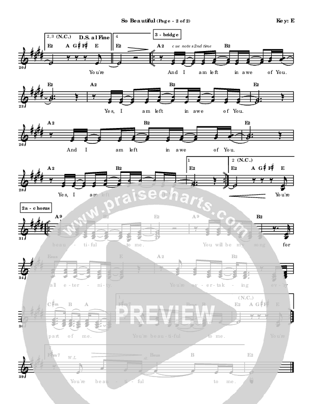 So Beautiful Lead Sheet (Klaus)